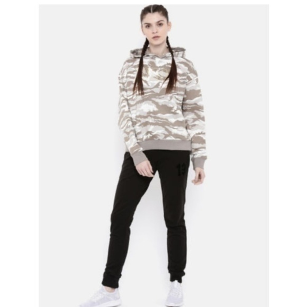 Puma Oversized Bougie Army Print Hoodie